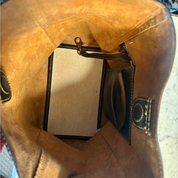 FRYE leather bucket harness handbag equestrian style - Picture 6 of 7